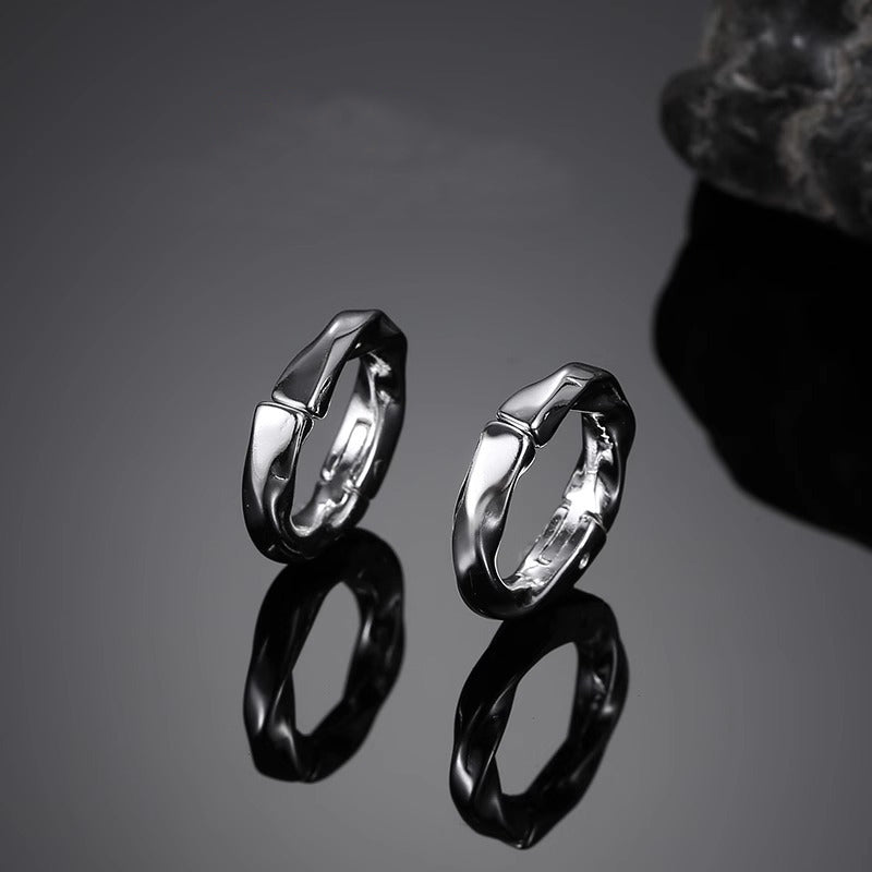 Silver-Plated Circular Shaped Hoop Earrings