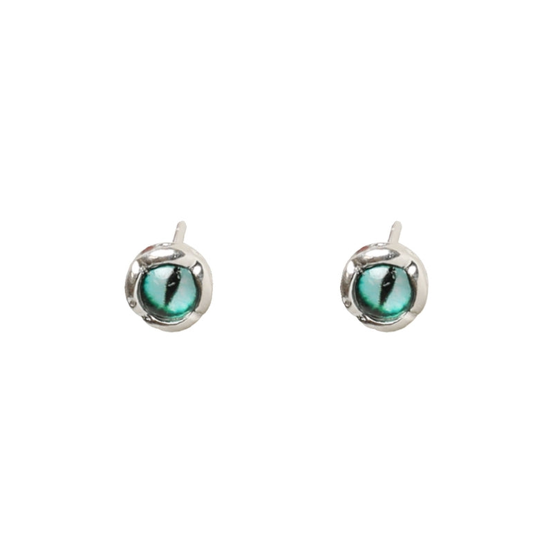 Silver-Plated Artificial Studded Circular Studs