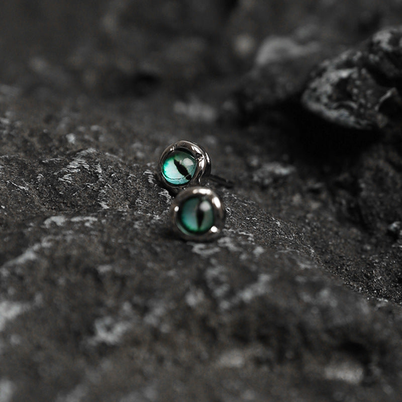 Silver-Plated Artificial Studded Circular Studs