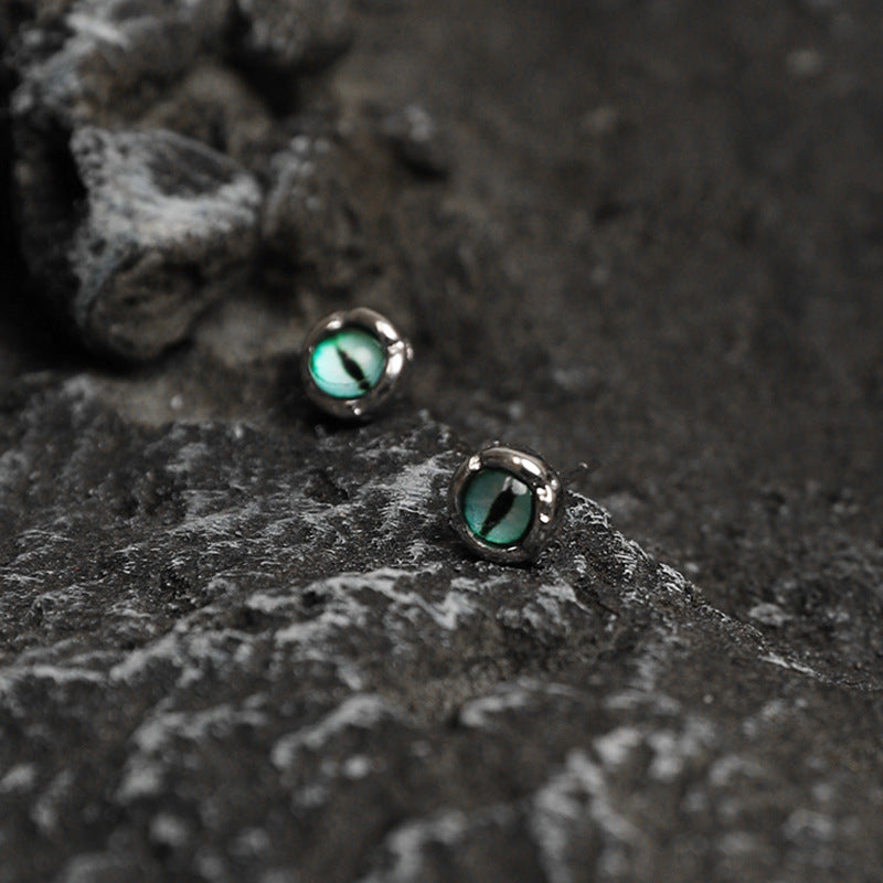 Silver-Plated Artificial Studded Circular Studs