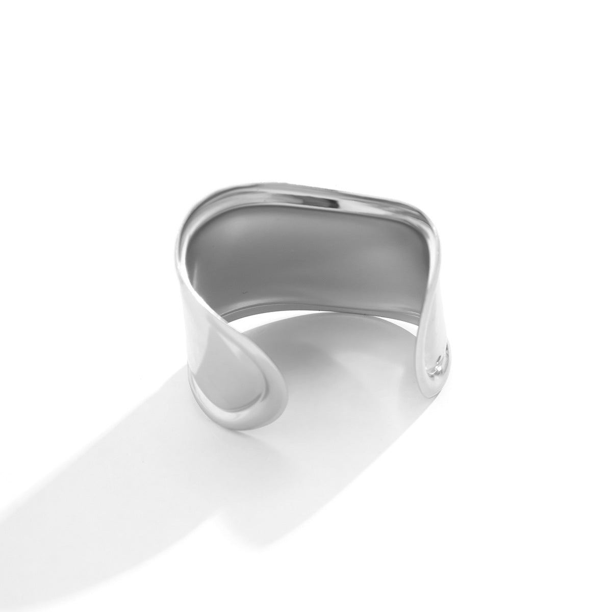 Men Silver-Plated Cuff Bracelet