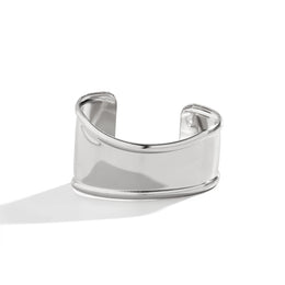 Men Silver-Plated Cuff Bracelet
