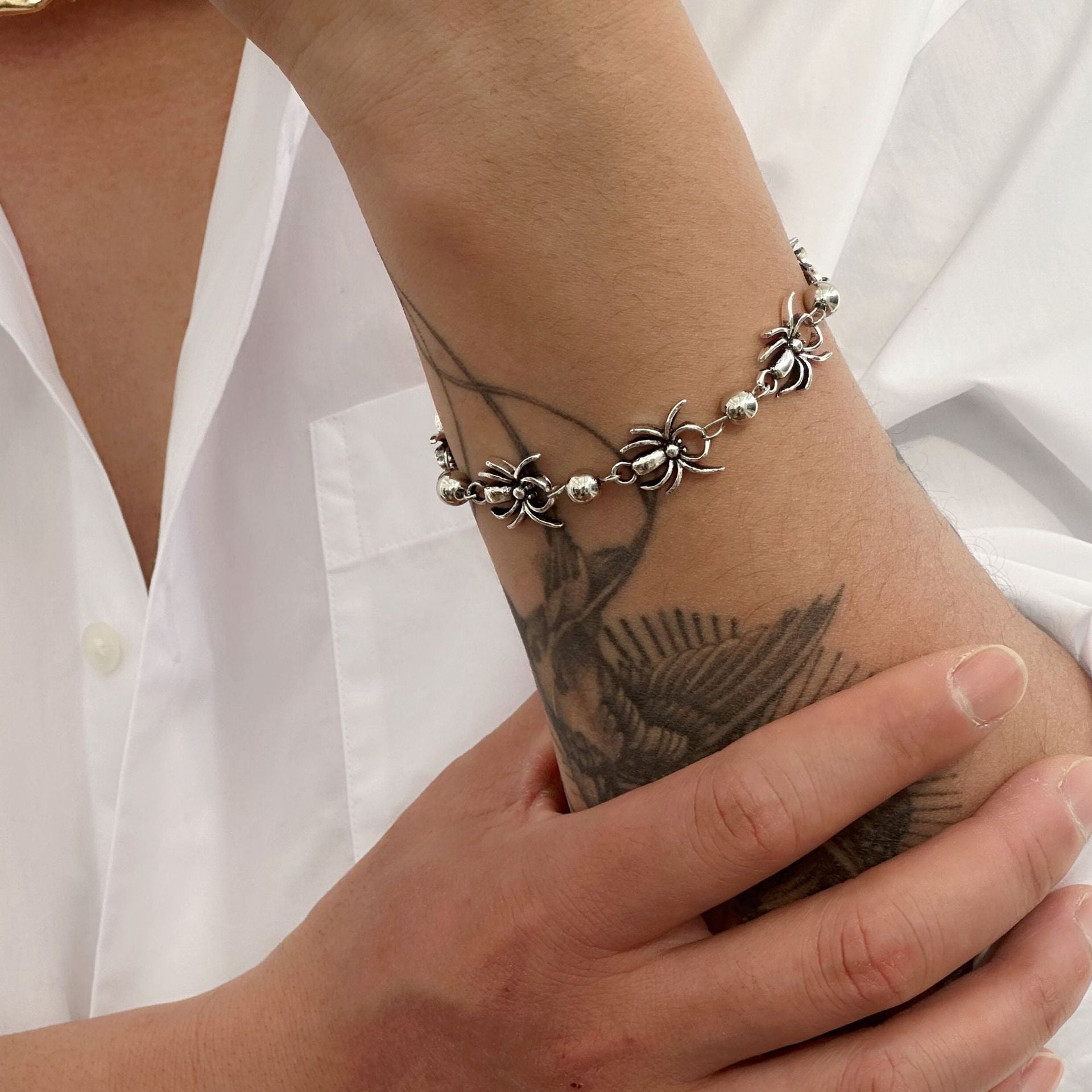 Men Silver-Plated Wraparound Bracelet