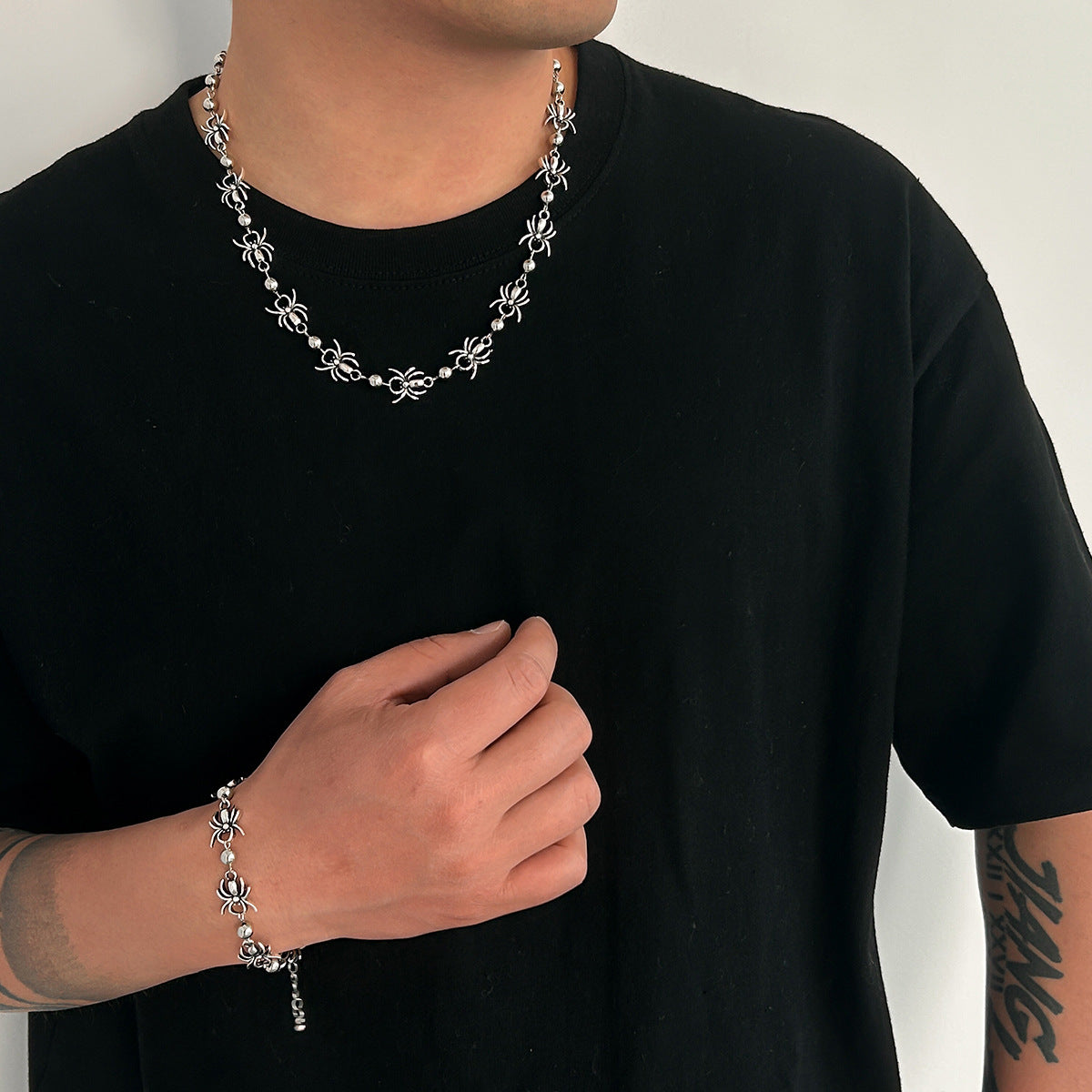 Men Silver-Plated Wraparound Bracelet