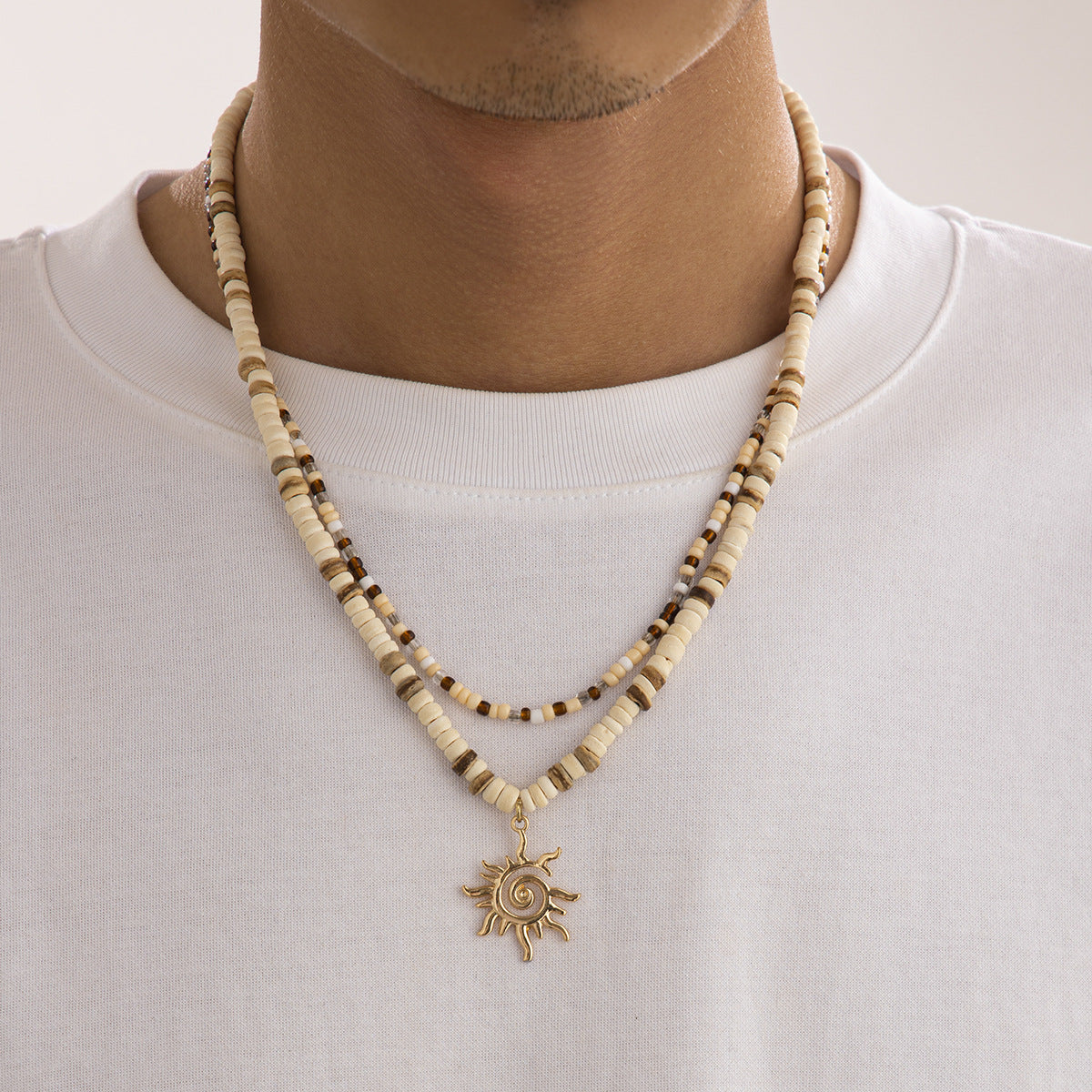 Gold-Plated Enamelled Necklace