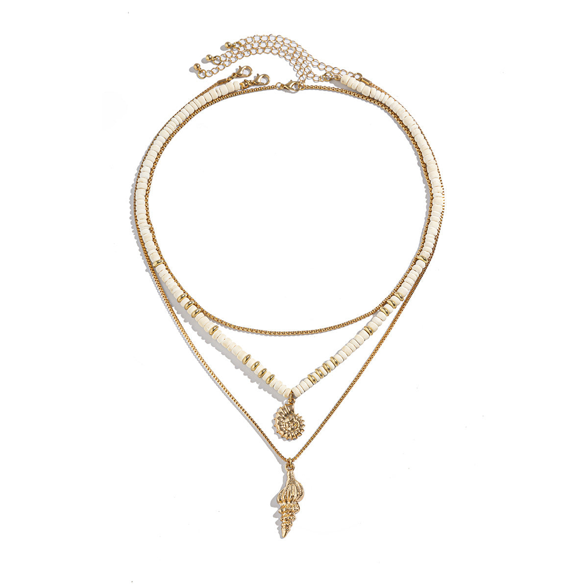 Gold-Plated Artificial Baeded MInimal Necklace