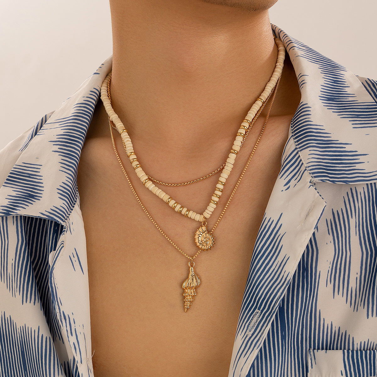 Gold-Plated Artificial Baeded MInimal Necklace