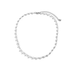Silver-Plated Pearls Beaded Minimal Necklace