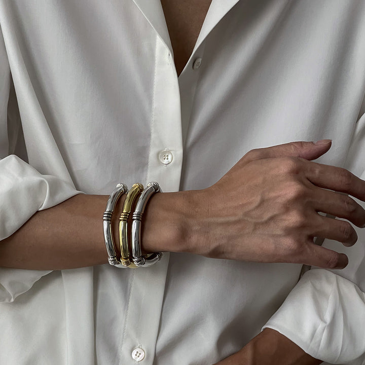 Men Alloy Silver-Plated Bracelet