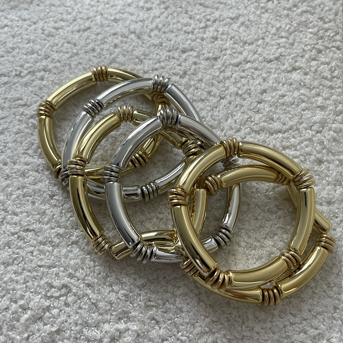 Men Alloy Silver-Plated Bracelet