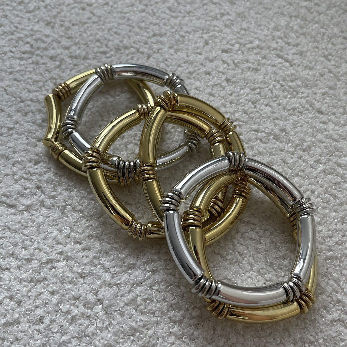 Men Alloy Silver-Plated Bracelet