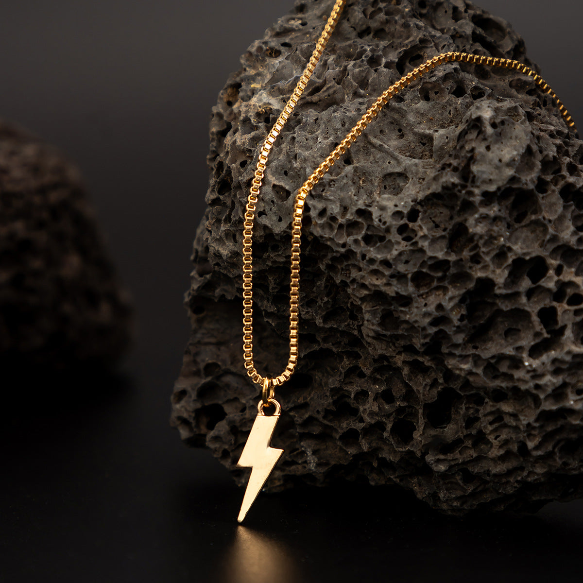 Gold-Plated Contemporary Pendants With Chains