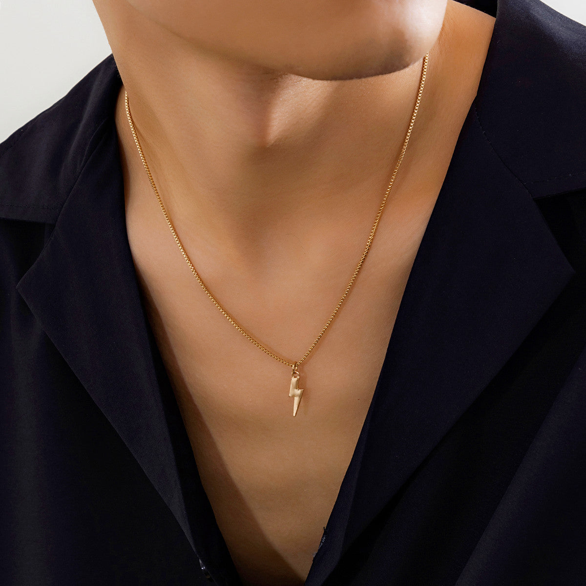 Gold-Plated Contemporary Pendants With Chains