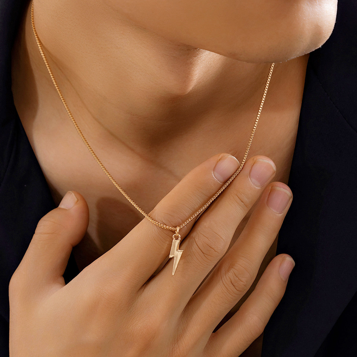 Gold-Plated Contemporary Pendants With Chains