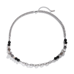 Women Silver-Plated Enamelled Necklace