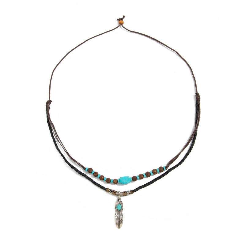 Silver-Plated Artificial Stones Studded And Beaded Necklace