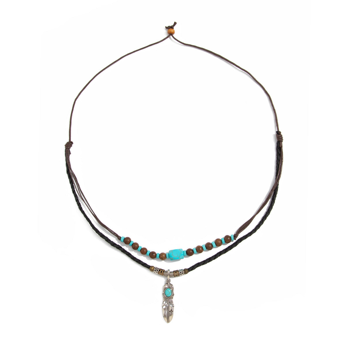 Silver-Plated Artificial Stones Studded And Beaded Necklace