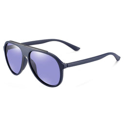 Men Polarised and UV Protected Lens Round Sunglasses