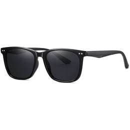 Men Polarised and UV Protected Lens Plastic Square Sunglasses