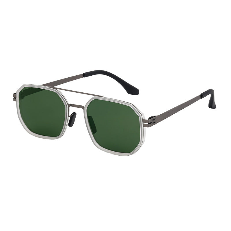 Men Square Sunglasses Polarised and UV Protected Lens M114MYZTT007C6_F
