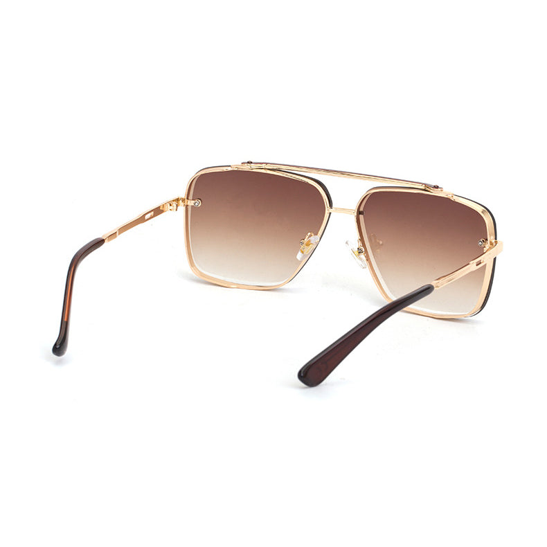 Men Metal Rimless Wayfarer Sunglasses