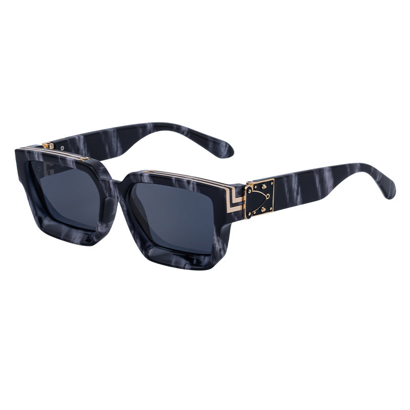 Men Full Rim Blue UV Protected Square Sunglasses M114ZS86229C19_F