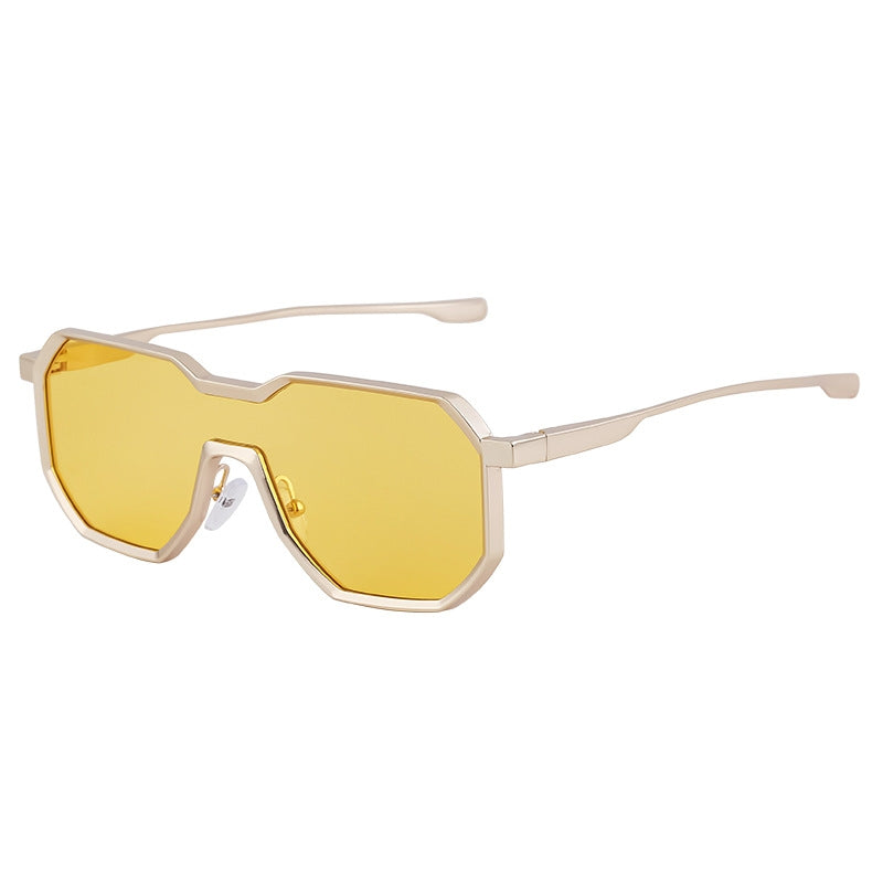 Men UV Protected Lens Metal Wayfarer Sunglasses M114ZS98145C3_F