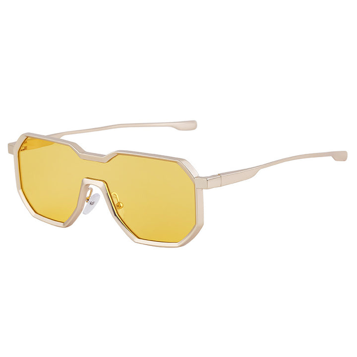Men UV Protected Lens Metal Wayfarer Sunglasses M114ZS98145C3_F