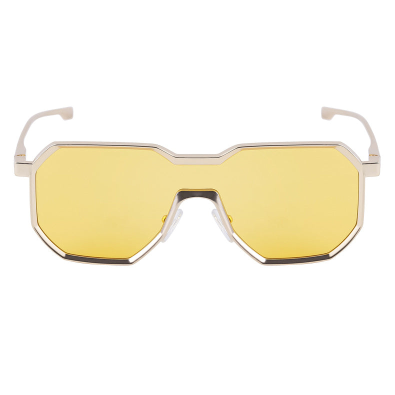 Men UV Protected Lens Metal Wayfarer Sunglasses M114ZS98145C3_F