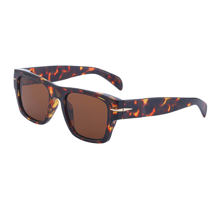 Men Plastic and Metal Square Sunglasses
