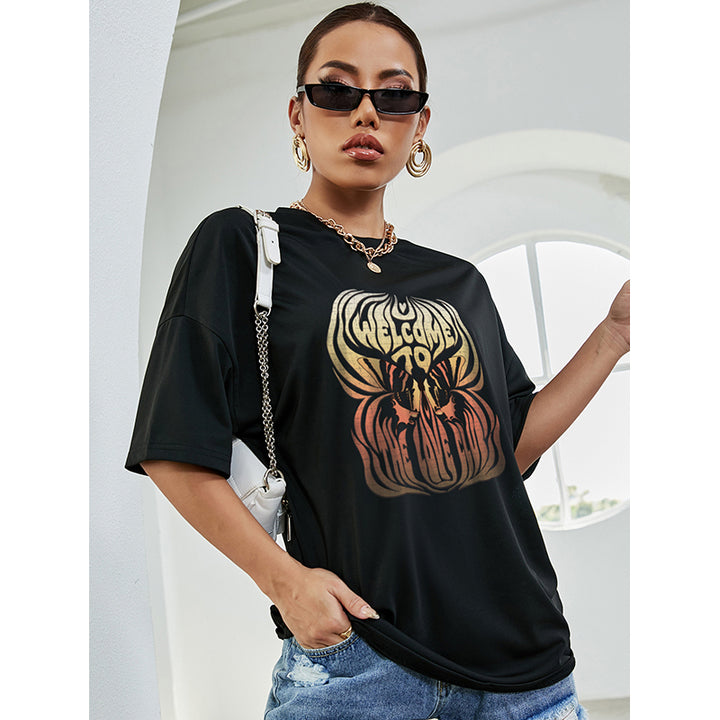 Black & Gold Typography Oversized T-shirt