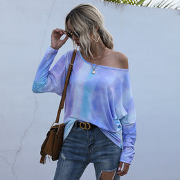 Women Purple & Blue Styled Back Top