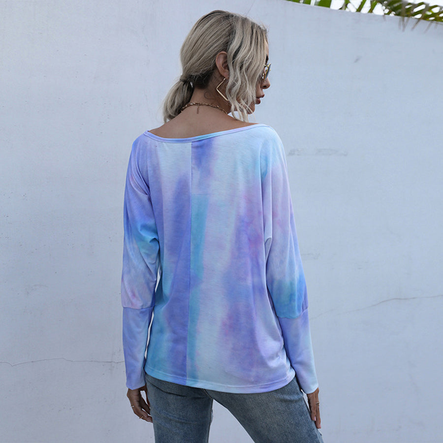 Women Purple & Blue Styled Back Top
