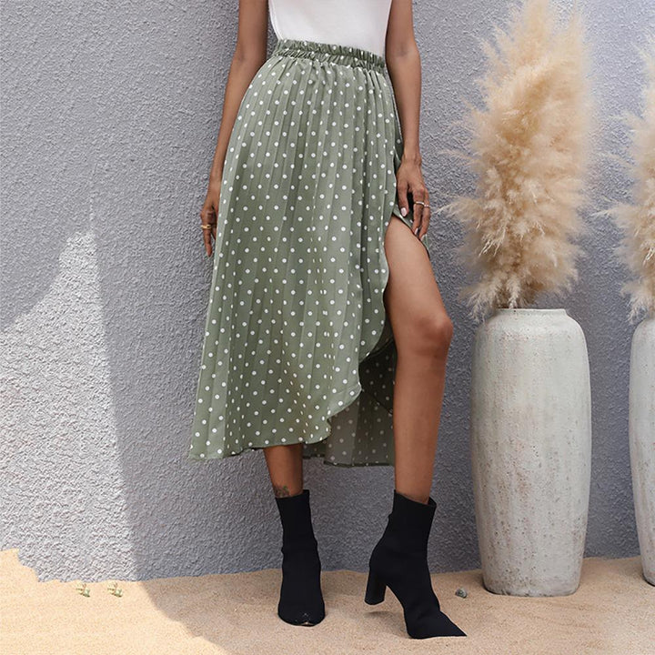 Midi Flared Wrap Skirt