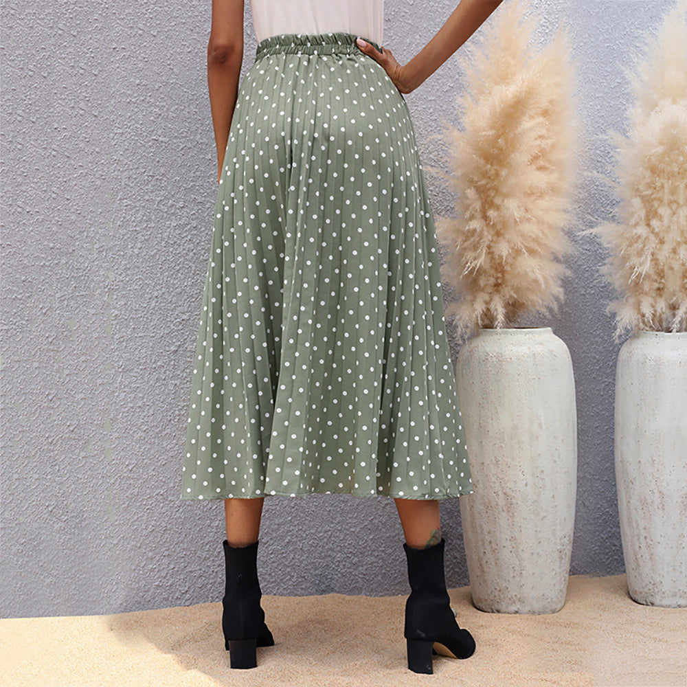Midi Flared Wrap Skirt