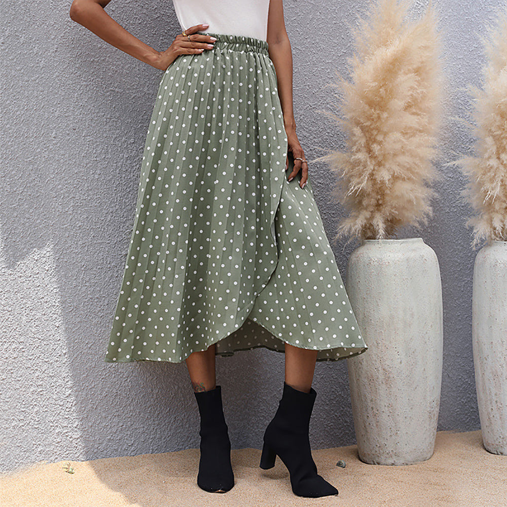 Midi Flared Wrap Skirt