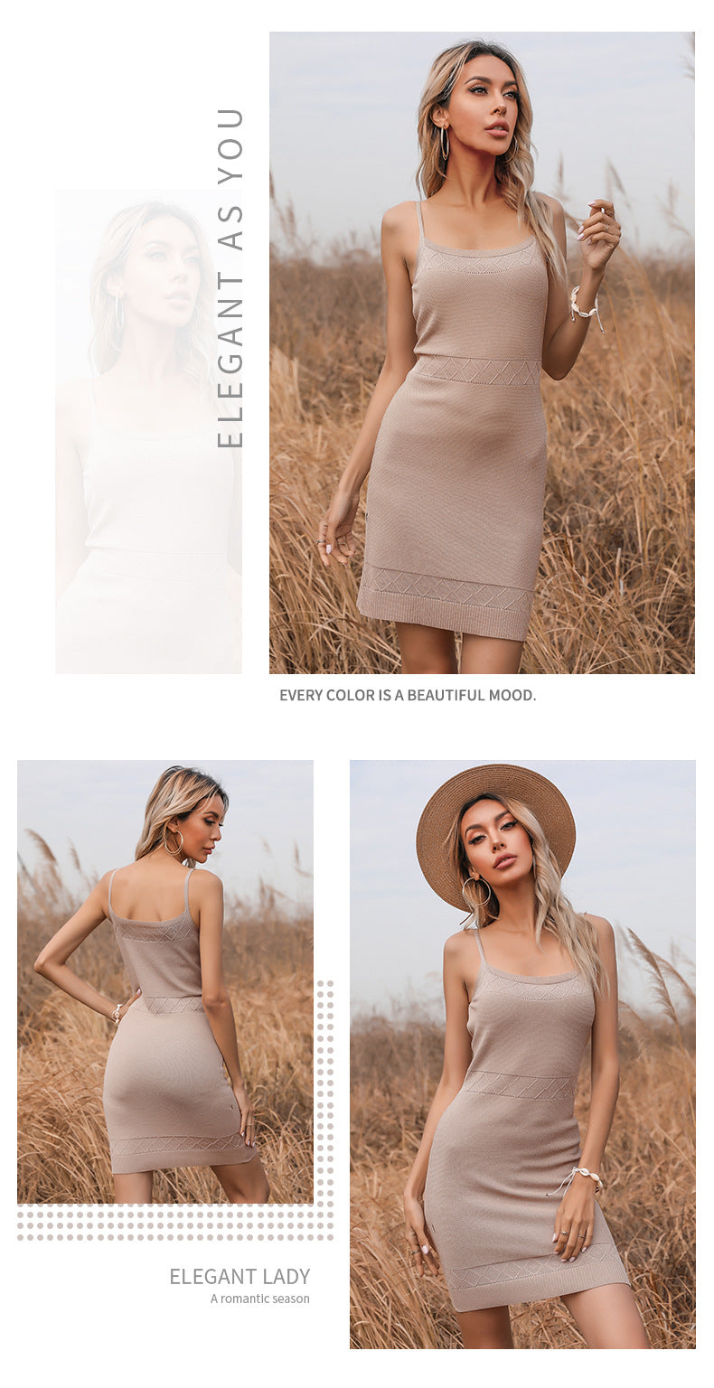 Shoulder Straps Bodycon Dress