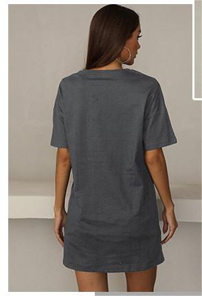 Graphic Printed T-shirt Mini Dress