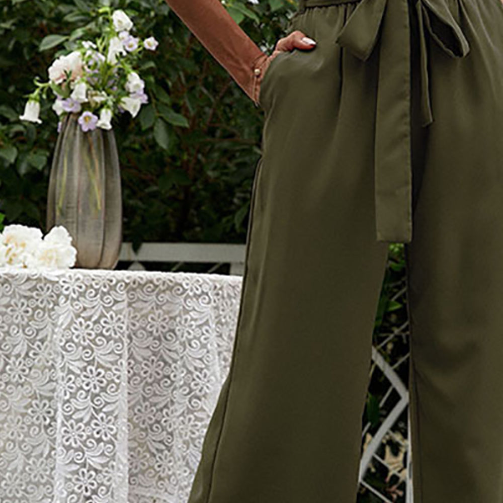 Women Straight Fit Easy Wash Pleated Trousers
