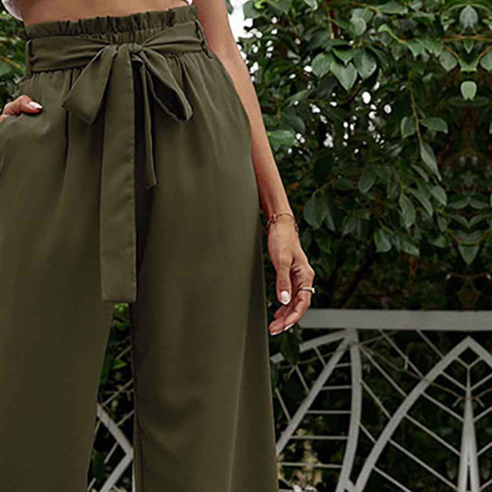 Women Straight Fit Easy Wash Pleated Trousers