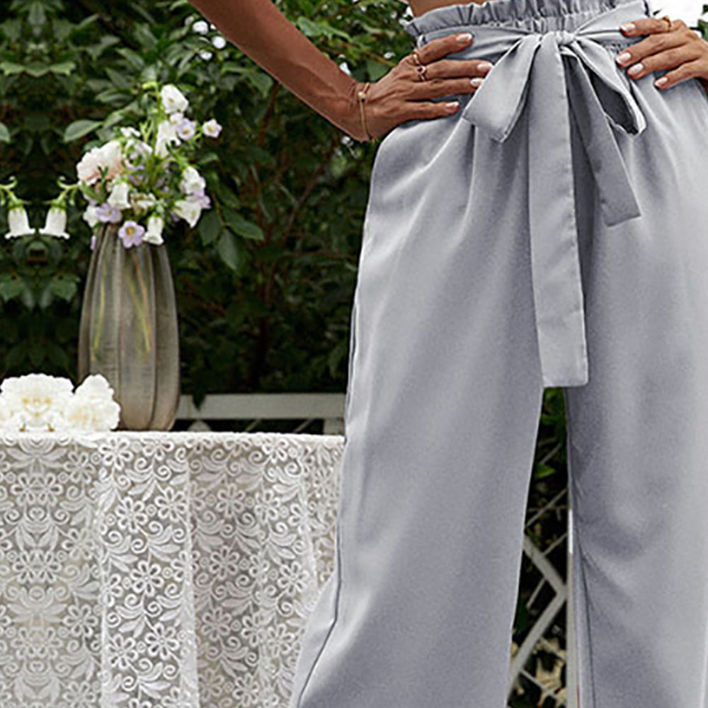 Women Straight Fit Easy Wash Pleated Trousers