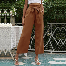 Women Straight Fit Pleated Trousers