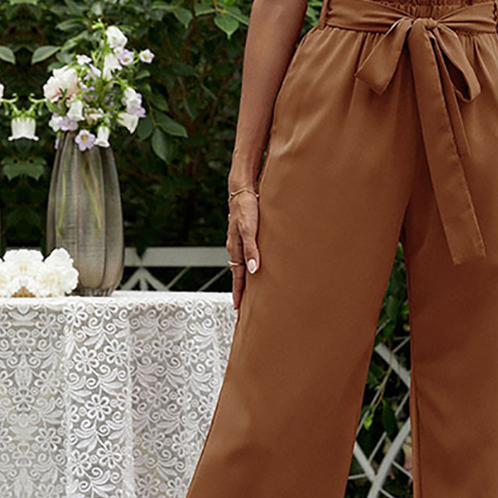 Women Straight Fit Pleated Trousers