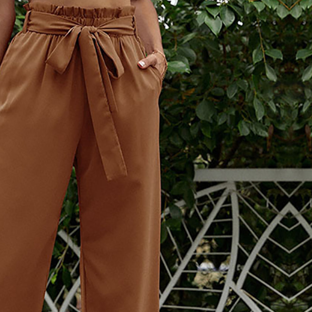 Women Straight Fit Pleated Trousers