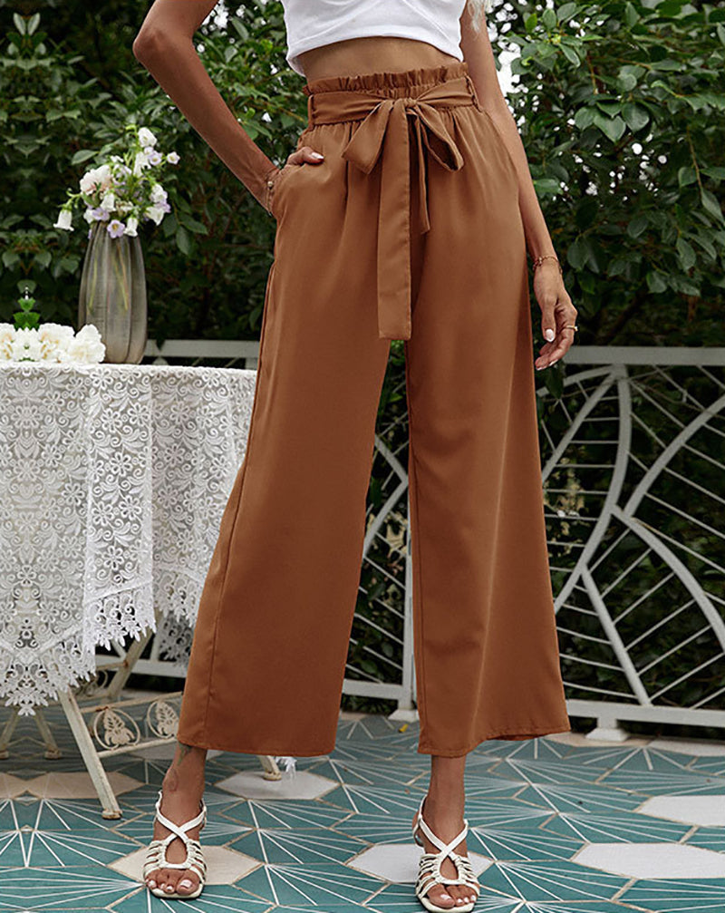 Women Straight Fit Pleated Trousers