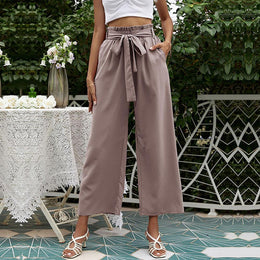 Women Straight Fit  Pleated Trousers