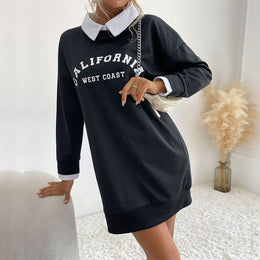 Black California West Coast Graphic T-shirt Dress