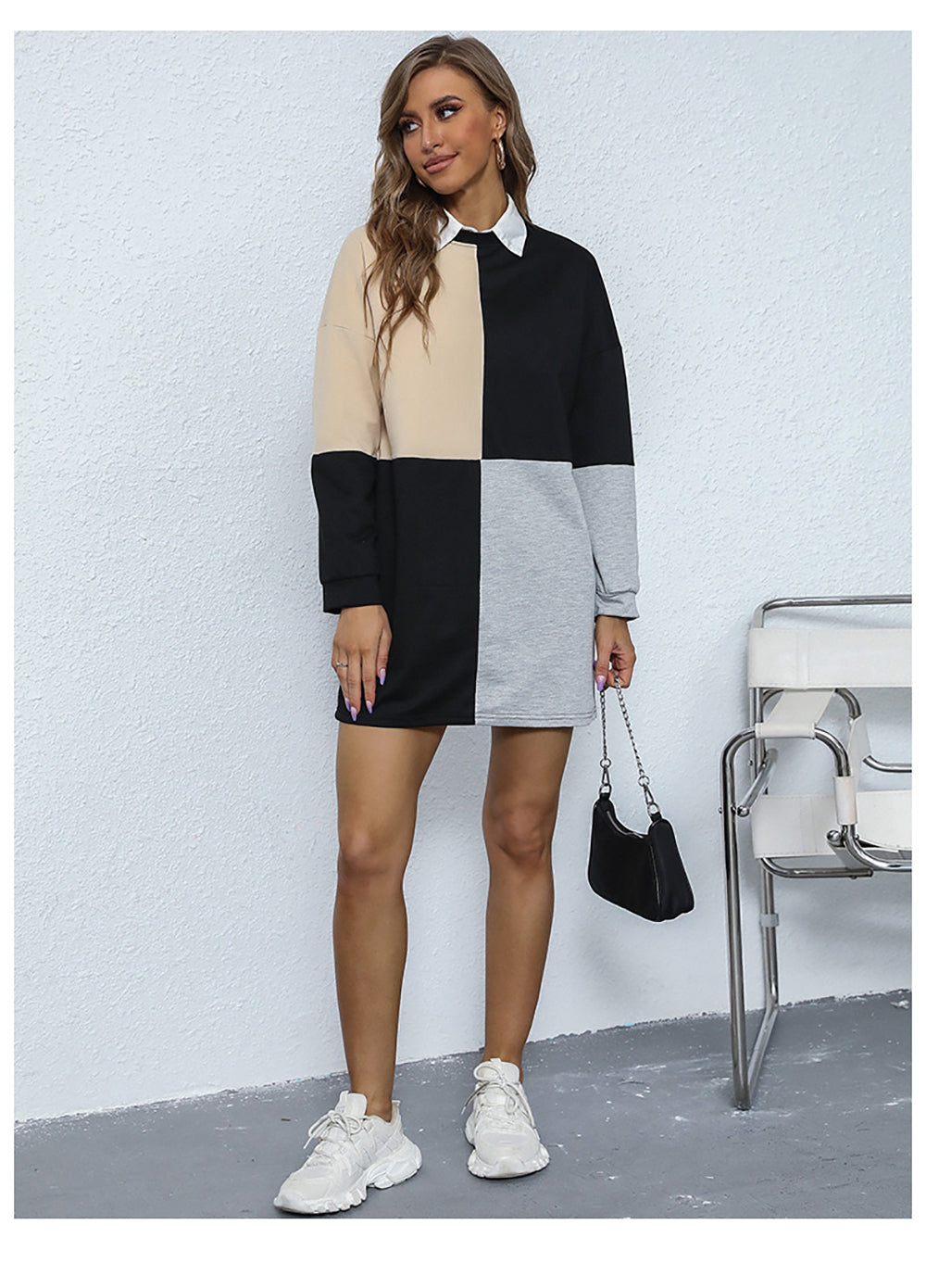 Grey A-Line Dress