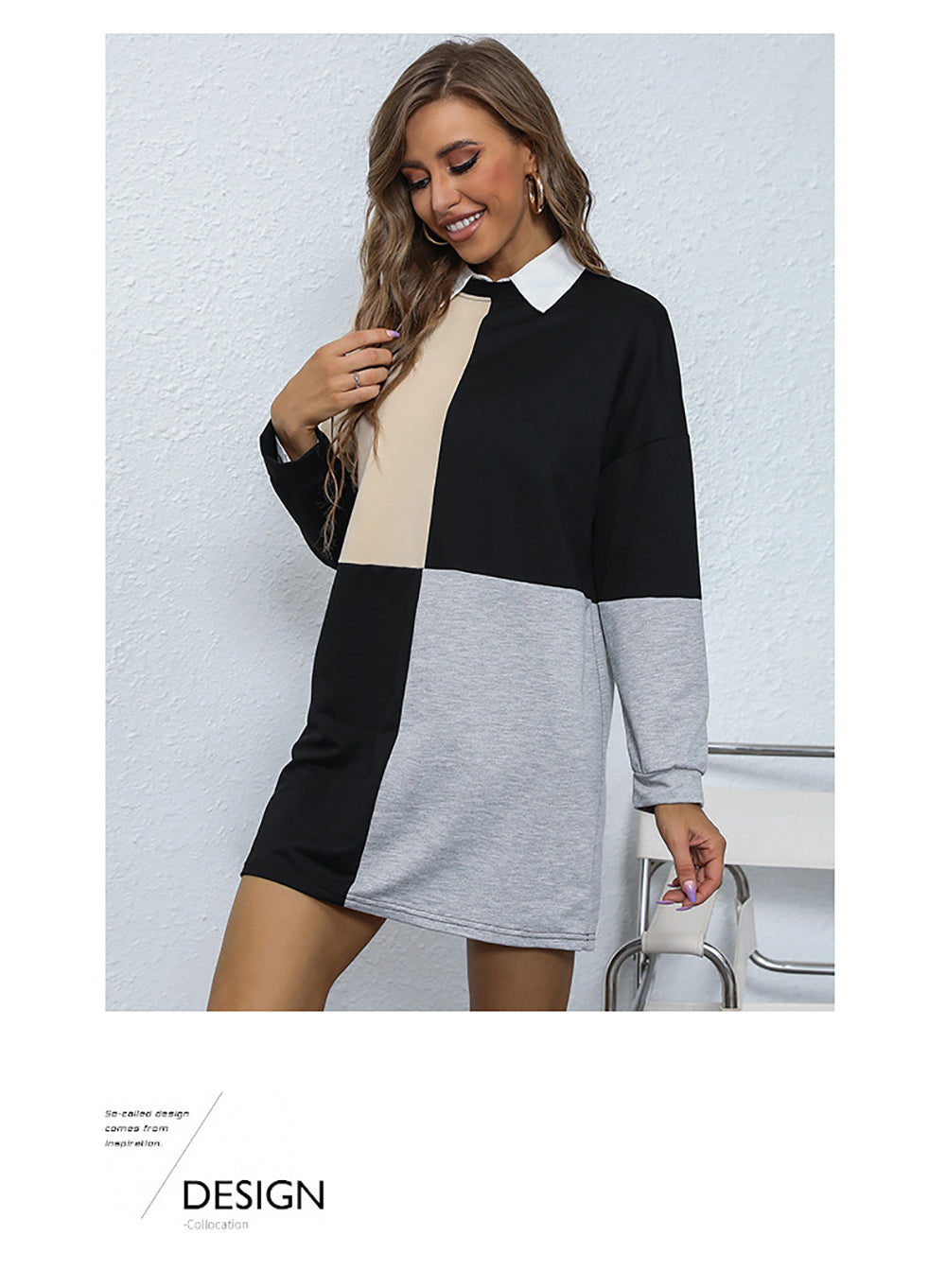 Grey A-Line Dress