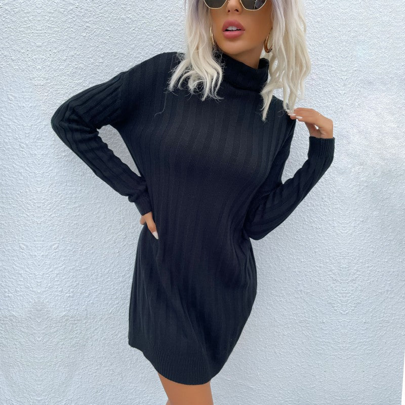 Navy Blue Sweater Dress